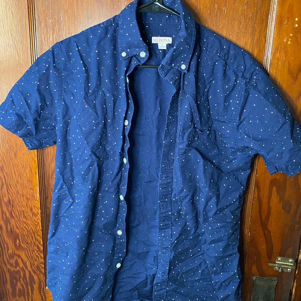 Blue button up